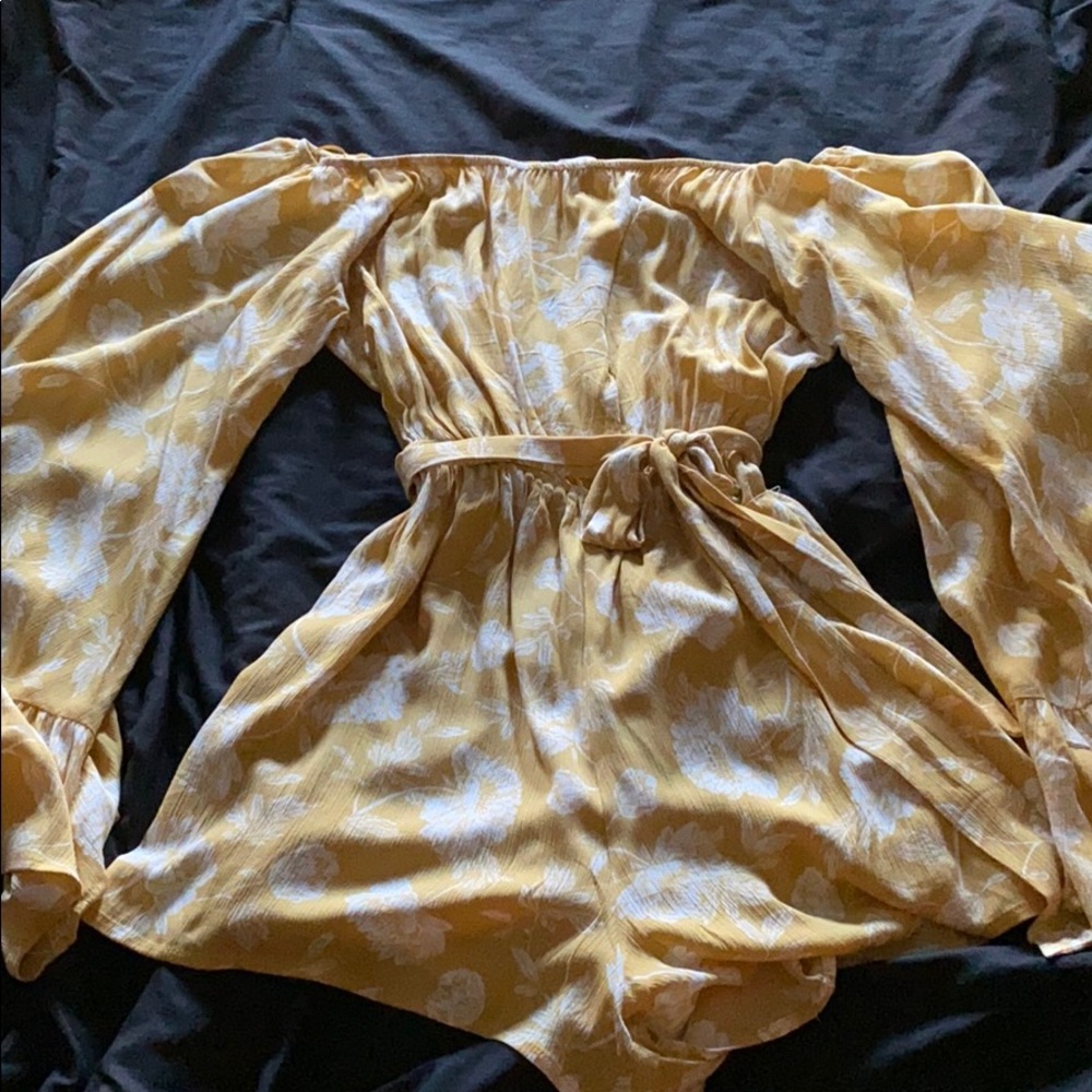 Yellow floral jumper